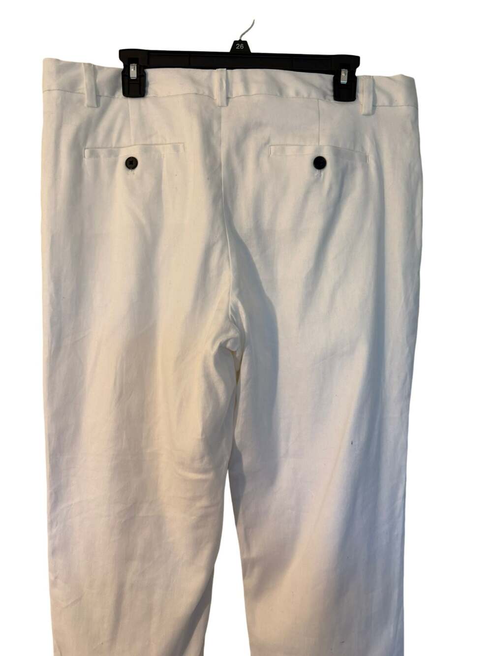 Banana Republic Avery Pleated White Linen Blend Ankle Pants Size 14 NWT - Picture 4 of 7